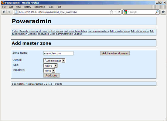 Cài đặt PowerDNS và Poweradmin trên Debian Squeeze