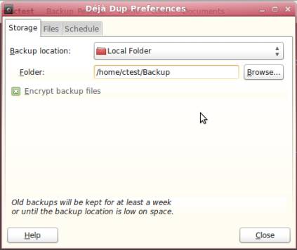 Sao lưu các tập tin với Déjà Dup trên Linux Mint 11