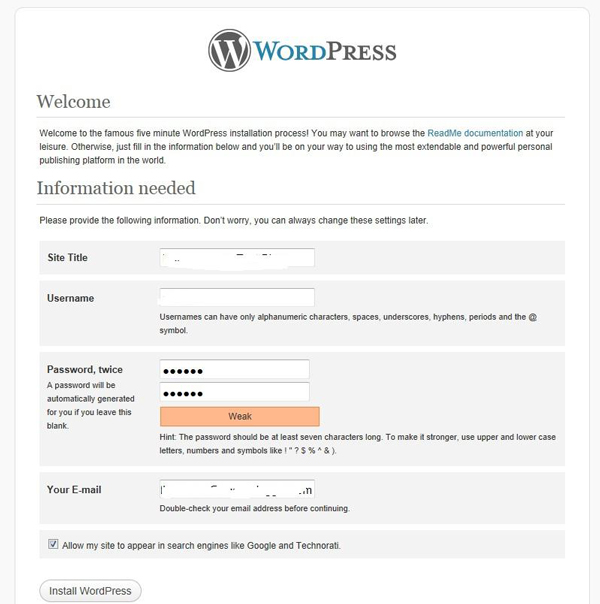 Hướng dẫn tạo trang Wordpress blog