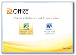 Hướng dẫn tạo Microsoft Office 2010 Starter Portable