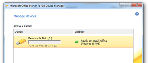 chọn ổ USB để cài Office