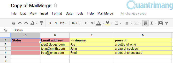 Tùy chỉnh các thư hàng loạt trong Gmail