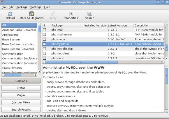 chọn mysql-server và phpmyadmin
