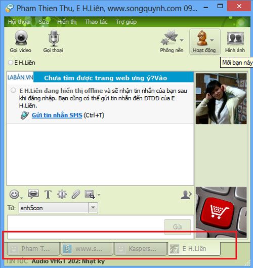 Tùy chỉnh hiển thị hộp thoại trò chuyện Yahoo 11