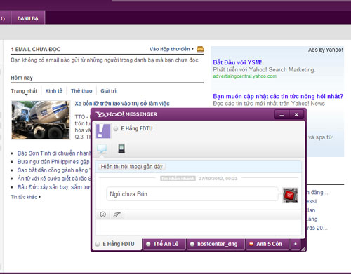 Tùy chỉnh hiển thị hộp thoại trò chuyện Yahoo 11