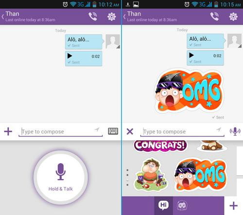 Viber cập nhật tính năng Push-to-talk