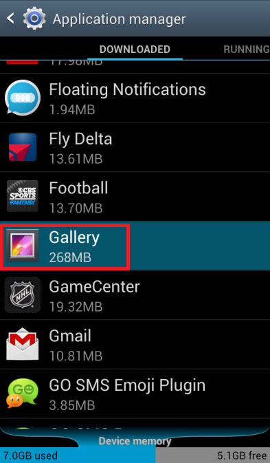 Chọn Gallery Hướng dẫn bạn loại bỏ các thư mục ảnh trống trong máy Android