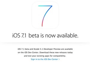 Apple cung cấp iOS 7.1 beta 1 đến lập trình viên với nhiều cải tiến mới