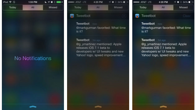 Trung tâm thông báo Apple cung cấp iOS 7.1 beta 1 đến lập trình viên với nhiều cải tiến mới