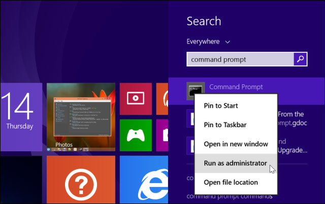 Cửa sổ Command Prompt Cách sửa lỗi lag chuột trên Windows 8.1 đang làm game thủ "điên đầu"