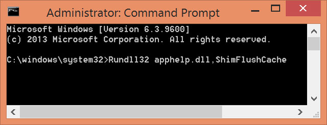 Nhập lệnh Rundll32 apphelp.dll,ShimFlushCache Cách sửa lỗi lag chuột trên Windows 8.1 đang làm game thủ "điên đầu"