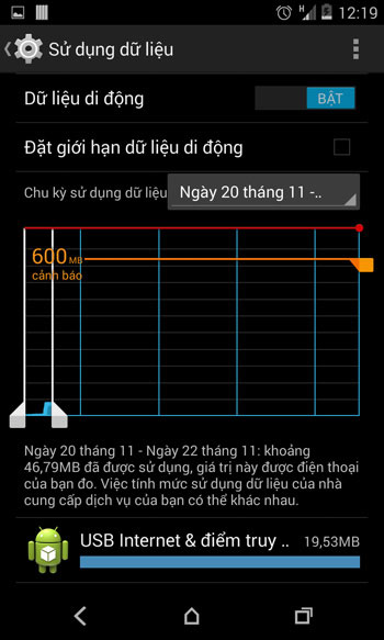 Quản lý lưu lượng 3G trên Android