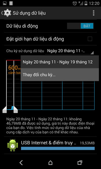 Quản lý lưu lượng 3G trên Android