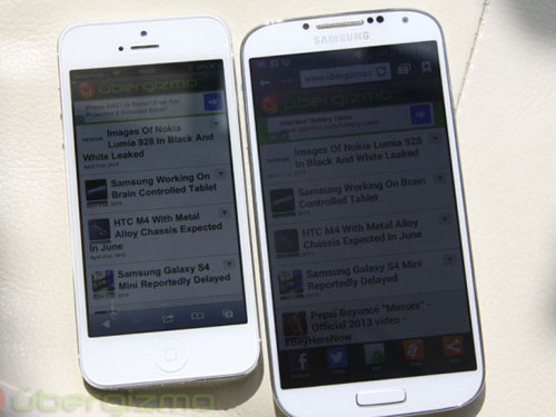 Màn hình hiển thị ngoài trời rõ nét hơn Dự đoán 8 tính năng "hot" của Galaxy S5