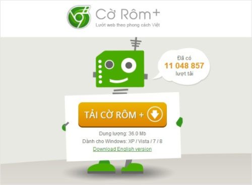 Trình duyệt Cờ Rôm+ vượt mốc 11 triệu lượt tải