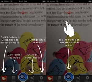 Ứng dụng tra từ điển nhanh nhờ vào camera trên iPhone