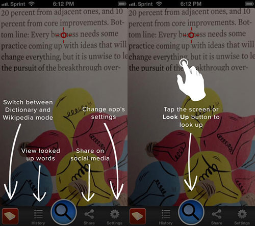 Ứng dụng tra từ điển nhanh nhờ vào camera trên iPhone