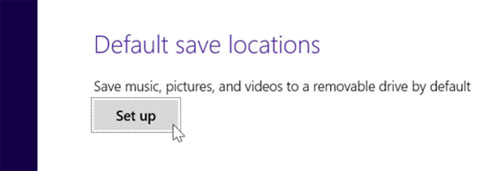 Bạn nhấn tổ hợp phím Win + I và chọn Change PC settings > PC & Devices > Devices, sau đó kéo xuống và Setup Tăng thêm không gian lưu trữ cho Windows 8 bằng ổ nhớ SD
