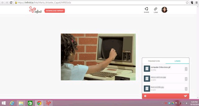 Gửi đường dẫn tới người nhận Cách chuyển dữ liệu cho bạn bè với tốc độ cao