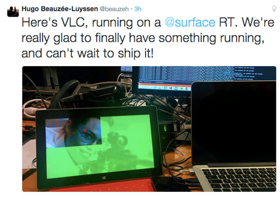 VLC đã chạy thành công trên surface RT VLC cho Windows Phone tiến một bước gần hơn