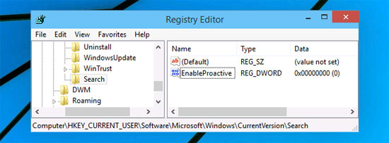 Đặt tên cho khóa vừa tạo Ẩn nút Search và nút Task View trên Taskbar trên Window 10