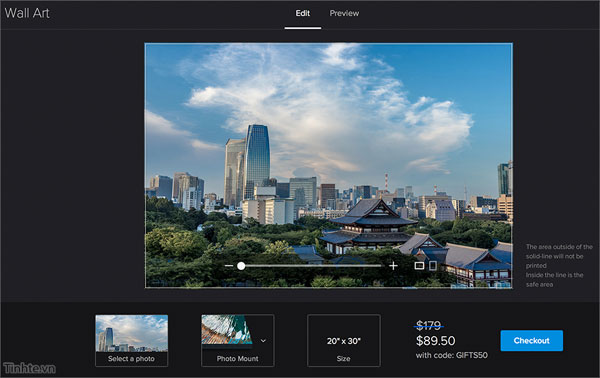 Flickr cho phép người dùng có thể in ảnh của mình để treo tường