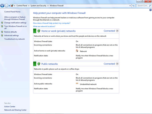 Sử dụng tường lửa Những thủ thuật hữu ích cho người dùng Windows (Phần 2)