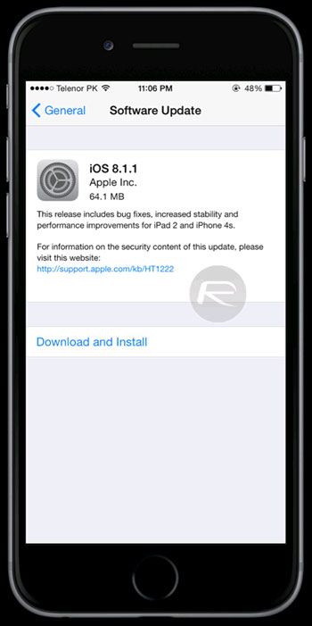 Apple chính thức phát hành iOS 8.1.1