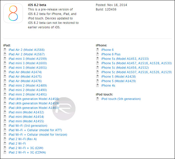 iOS 8.2 Beta đã xuất hiện và cho phép lập trình viên tải về