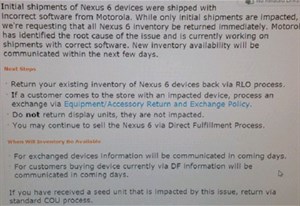 Motorola thu hồi Nexus 6 vì lỗi phần mềm