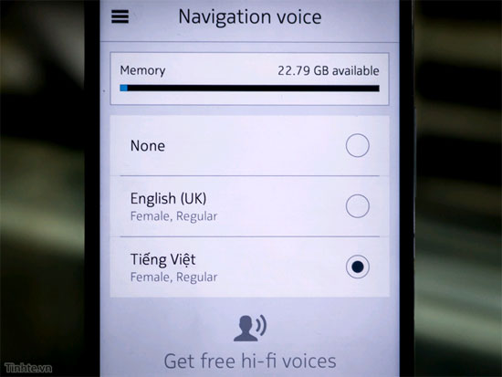Here Maps cho Android đã có giọng nói Việt