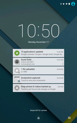 Thông báo trên Android 5.0 Lollipop Những tính năng của Android 5.0 Lollipop mà Apple sẽ 'mượn' cho iOS 9