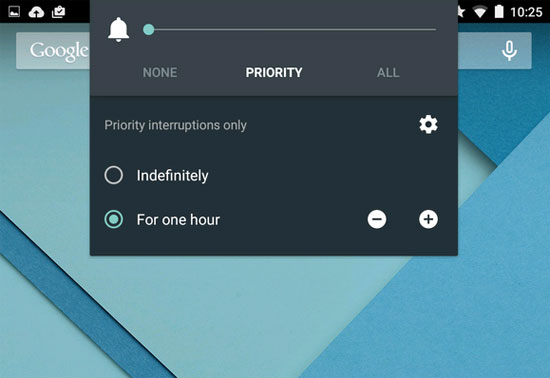 Chế độ ưu tiên trên Android 5.0 Lollipop Những tính năng của Android 5.0 Lollipop mà Apple sẽ 'mượn' cho iOS 9