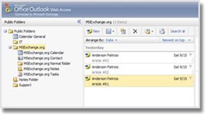 Các tính năng Outlook Web Access mới trong Exchange 2007 SP1