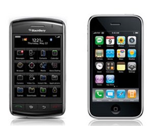 iPhone 3G vs BlackBerry Storm