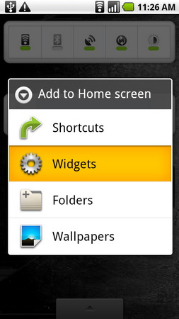 Trang trí màn hình với hệ thống widget ưa thích