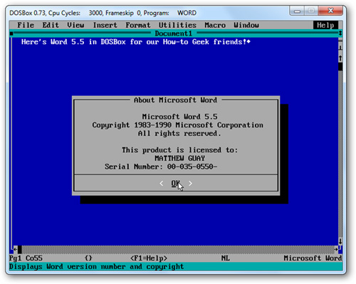 Hướng dẫn chơi game DOS trong Win XP, Vista hoặc Windows 7