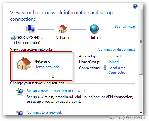 chế độ Home network