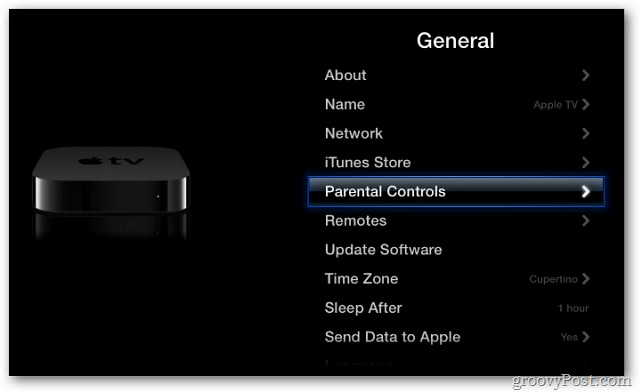 chọn Parental Controls