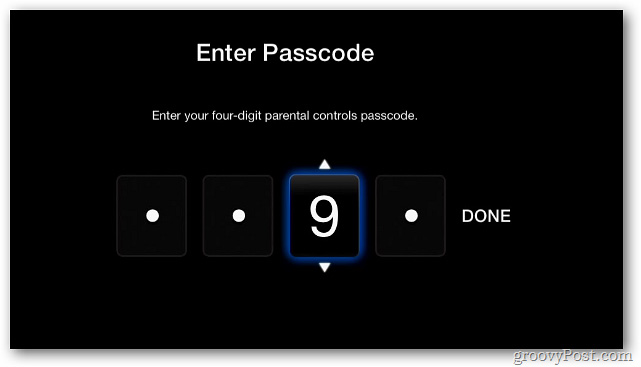 người dùng phải nhập Passcode khi truy cập