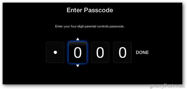 nhập lại Passcode một lần nữa