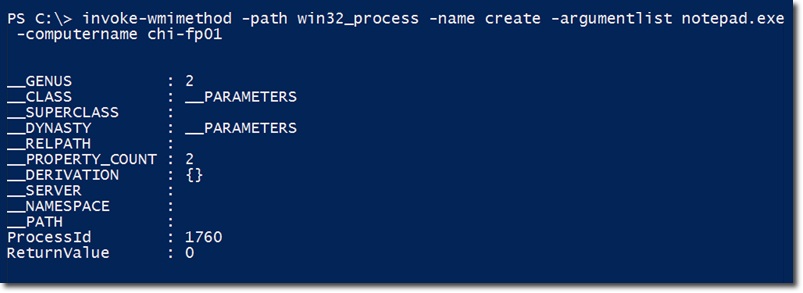 áp dụng với tiến trình notepad trên máy remote