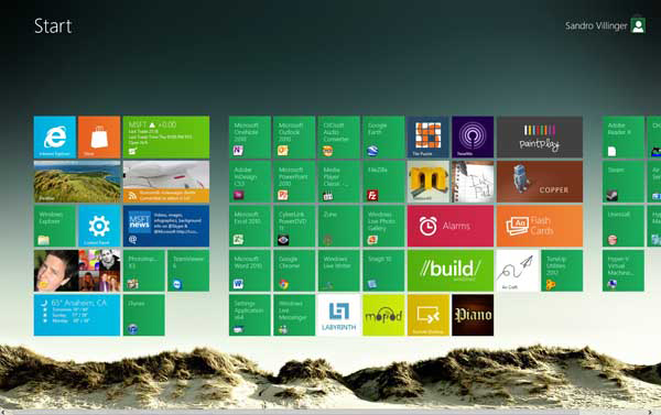 Màn hình Metro Start