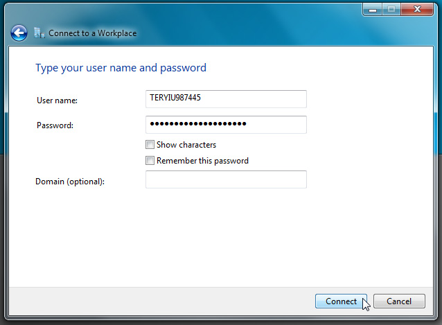 nhập thông tin tài khoản