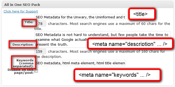 Bao gồm metadata