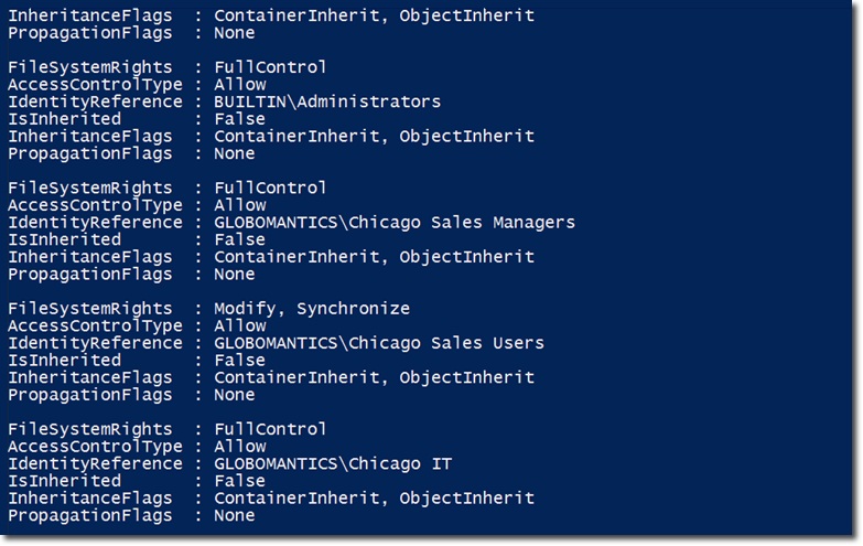 kết quả của lệnh trên