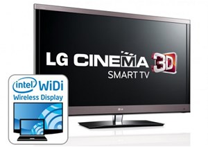 Smart tivi 3D của LG sẽ hỗ trợ công nghệ widi