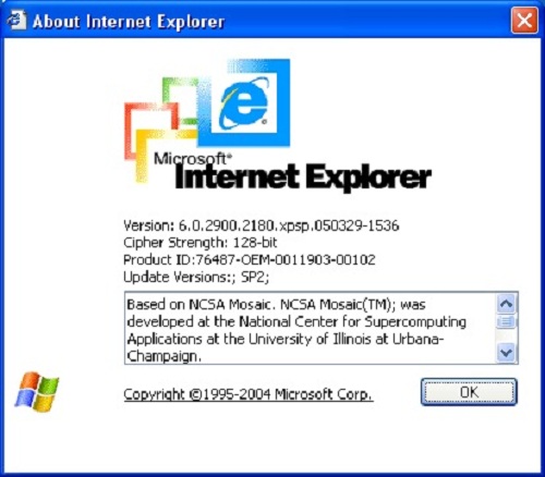 IE 6 - phiên bản được đánh giá là tồi tệ nhất của Internet Explorer.