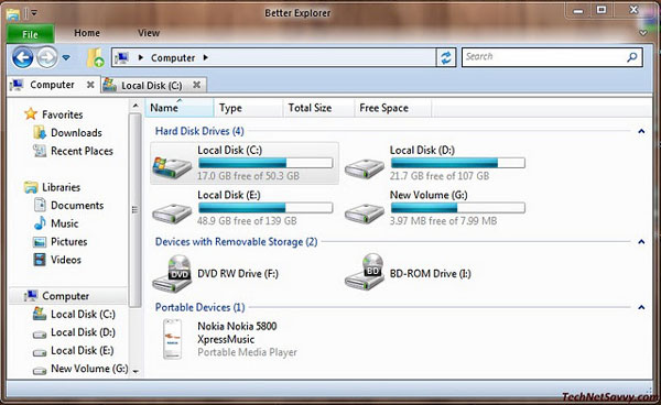 Better Explorer là bản thay thế cho Windows Explorer