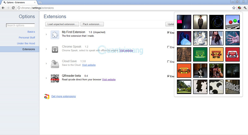 extension được thiết lập hoàn tất